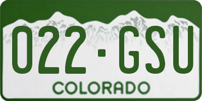 CO license plate 022GSU