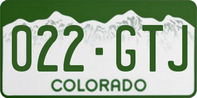 CO license plate 022GTJ