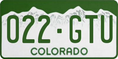 CO license plate 022GTU