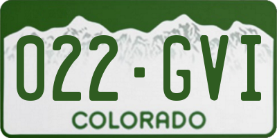CO license plate 022GVI