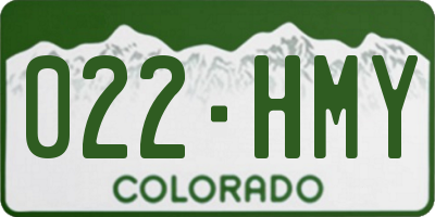 CO license plate 022HMY