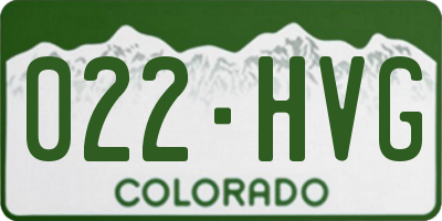 CO license plate 022HVG
