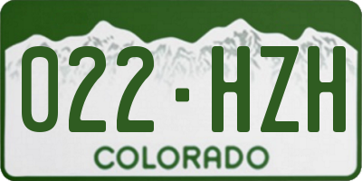 CO license plate 022HZH