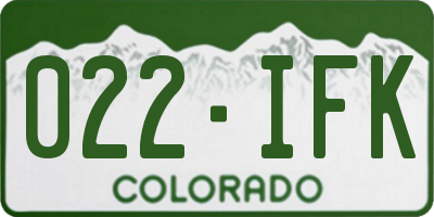 CO license plate 022IFK