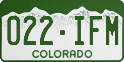 CO license plate 022IFM