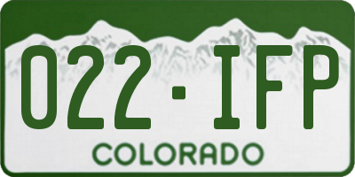 CO license plate 022IFP