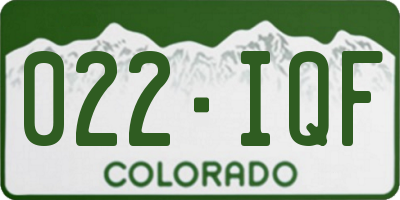 CO license plate 022IQF