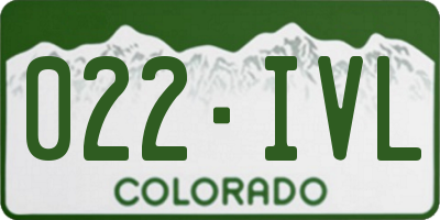 CO license plate 022IVL