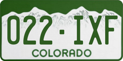 CO license plate 022IXF