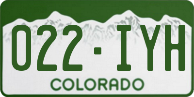 CO license plate 022IYH
