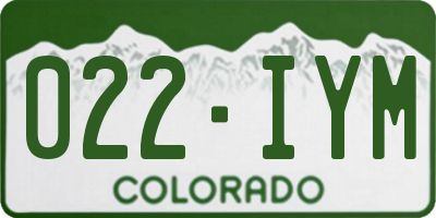 CO license plate 022IYM