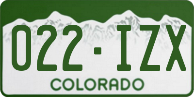 CO license plate 022IZX