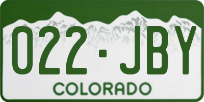 CO license plate 022JBY