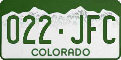 CO license plate 022JFC
