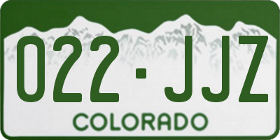 CO license plate 022JJZ