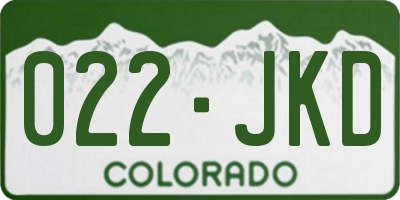 CO license plate 022JKD