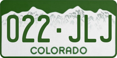 CO license plate 022JLJ