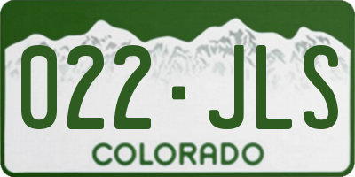 CO license plate 022JLS