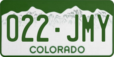 CO license plate 022JMY