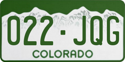 CO license plate 022JQG