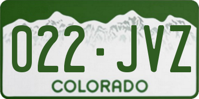 CO license plate 022JVZ