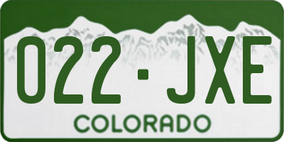 CO license plate 022JXE