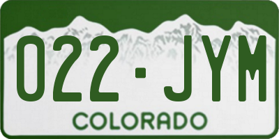 CO license plate 022JYM