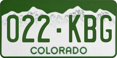 CO license plate 022KBG