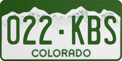 CO license plate 022KBS