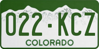 CO license plate 022KCZ