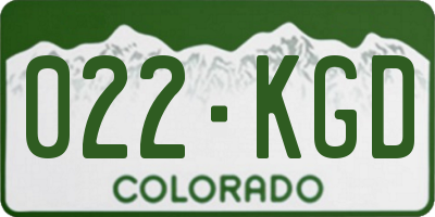 CO license plate 022KGD