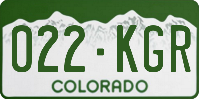 CO license plate 022KGR