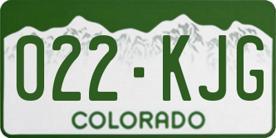 CO license plate 022KJG