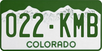 CO license plate 022KMB