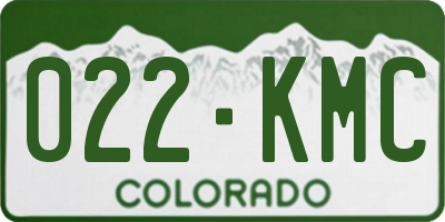 CO license plate 022KMC