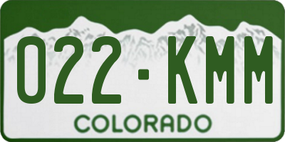 CO license plate 022KMM