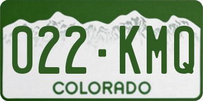 CO license plate 022KMQ