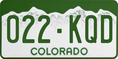 CO license plate 022KQD
