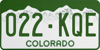 CO license plate 022KQE