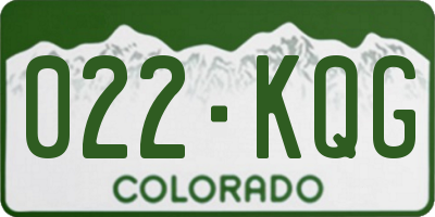 CO license plate 022KQG