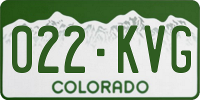 CO license plate 022KVG
