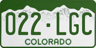 CO license plate 022LGC