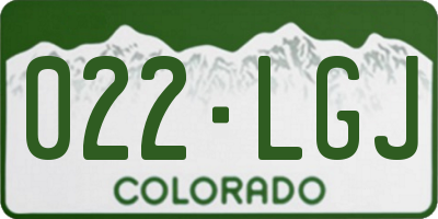 CO license plate 022LGJ