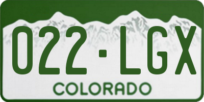 CO license plate 022LGX