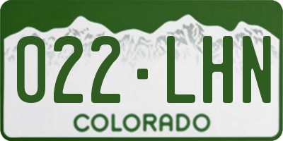 CO license plate 022LHN