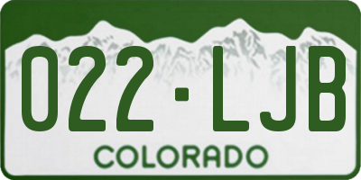 CO license plate 022LJB