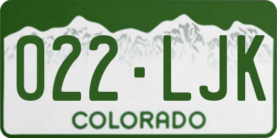 CO license plate 022LJK
