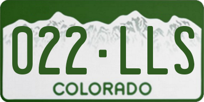 CO license plate 022LLS