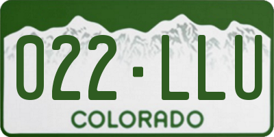 CO license plate 022LLU