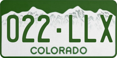 CO license plate 022LLX